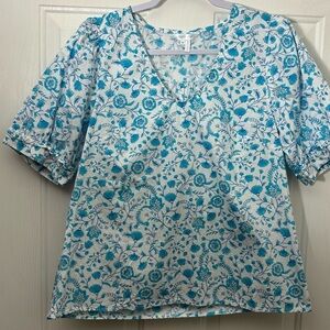 Floral Blue Kids Top